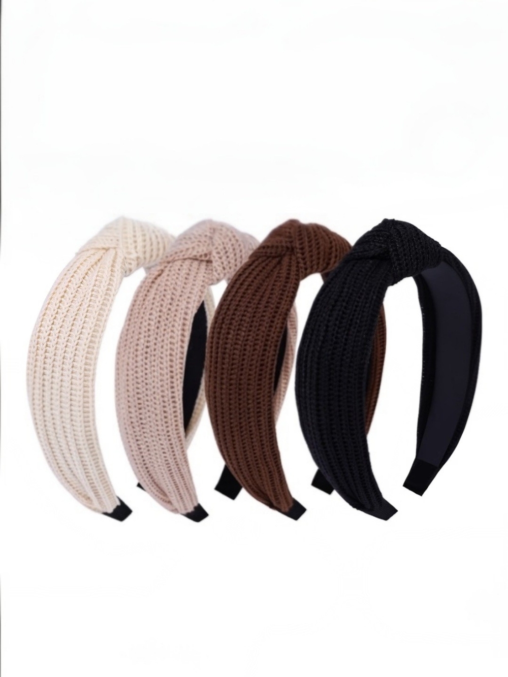 4pcs Knotted Headbands for WomenNeutral Fall Wide Knitted Headbands
